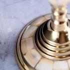 Подсвечник на 1 свечу "Мрамор" латунь 13 см - Фото 3