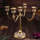 Подсвечник на 5 свечей «Дворцовые тайны», 20 см, латунь, перламутр - Фото 3