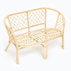 Набор садовой мебели "Bagama": 2 кресла, 1 диван, 1 стол, ротанг светлый, подушки коричневые - Фото 6