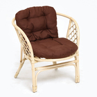 Набор садовой мебели "Bagama": 2 кресла, 1 диван, 1 стол, ротанг светлый, подушки коричневые - Фото 7