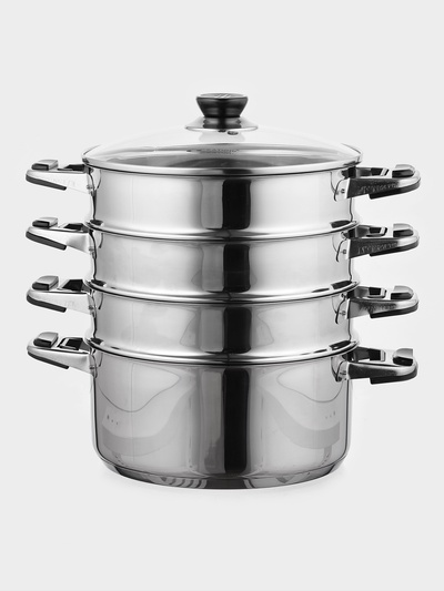 УЦЕНКА Мантоварка из нержавеющей стали «Алтын», 13.7 л, d=24 см, индукционное дно