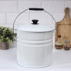 УЦЕНКА Ведро эмалированное, 12 л, белое - Фото 1