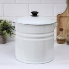 УЦЕНКА Ведро эмалированное, 12 л, белое - Фото 2