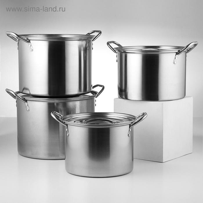 УЦЕНКА Набор кастрюль, 4 шт: 24×16.5 см, 26×17 см, 28×20 см, 30×21 см - Фото 1