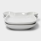 Набор блюд керамических сервировочных Доляна «Мишка Отто», 17×16×2,6 см,2 шт, цвет белый - Фото 7