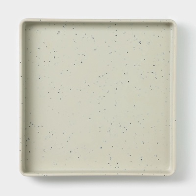 Блюдо сервировочное «Мрамор», 18.5×2.3 см, серое