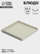 Блюдо сервировочное «Мрамор», 24.5×2.5 см, серое - Фото 1