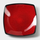 Блюдо сервировочное «Красный Восток», 18.7×2.5 см, пластик, чёрное - Фото 3