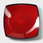 Блюдо сервировочное «Красный Восток», 18.7×2.5 см, пластик, чёрное - Фото 5