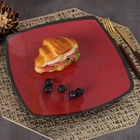 Блюдо сервировочное «Красный Восток», 18.7×2.5 см, пластик, чёрное - Фото 8