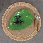 Блюдо для подачи «Лист», пластик, 25×17×2 см, зелёное - Фото 3