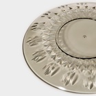 Тарелка «Грани», d=20 см, пластик, прозрачная, серая 10130879