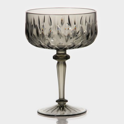 Креманка «Грани», 400 мл, 11×15.5 см, пластик, серая