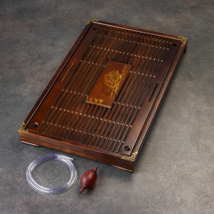 Чабань для чайной церемонии ДЖЕКИЧАЙ, 53×33×5 см, дерево японский дуб, коричневый - Фото 1