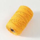 Шнур вязаный полипропиленовый без сердечника 3 мм /50 м  (желтый) - Фото 2