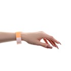 Бумажный контрольный браслет "Оранжевый неоновый" TYVEK 100 штук - Фото 2