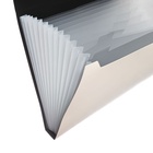 Папка А4, 13 отделений, 1000 мкм, Calligrata TOP, на резинке, светло-бежевая - фото 58006206