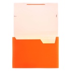 Папка А4, Calligrata «Неон», 6 отделений, пластиковая, 700 мкм, оранжевая, резинка в цвет 10111478