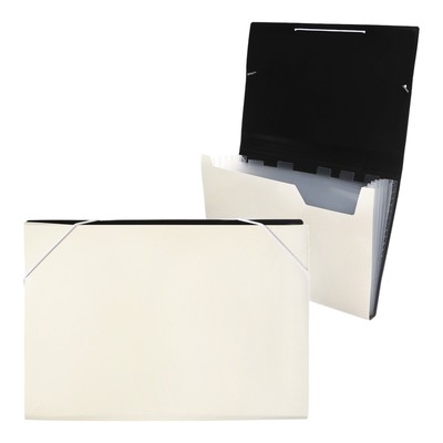 Папка картотека Calligrata TOP DeLuxe 6 отдел. A4 пластик 1.0мм молоч. рез в цвет