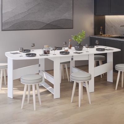 Стол – книжка, 300(1700/2280)×880×740 мм, цвет белый