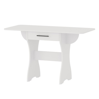 Раскладной стол, 1 ящик, 600(1200)×570×750 мм, цвет белый