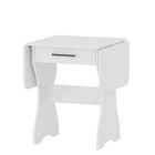 Раскладной стол с ящиком, 600(1200)×570×750 мм, цвет белый - Фото 4