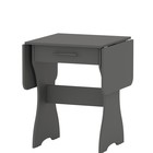 Раскладной стол с ящиком, 600(1200)×570×750 мм, цвет графит - Фото 3