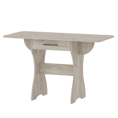 Раскладной стол, 1 ящик, 600(1200)×570×750 мм, цвет дуб крафт серый