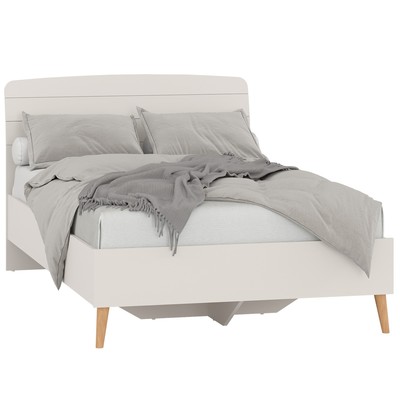 Кровать «Афина», 1200×2000 мм, встроенное основание, цвет кашемир серый