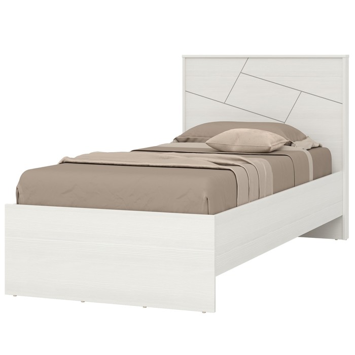 Кровать «Аделина», 900×2000 мм, встроенное основание, цвет рамух белый - Фото 1