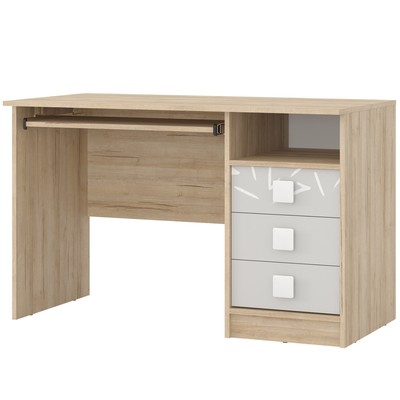 Стол рабочий «Микки», 1200×600×755 мм, цвет дуб ривьера/серый