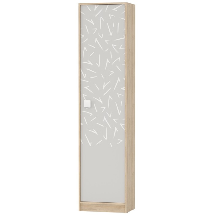 Шкаф-пенал «Микки» с полками, 500×355×2105 мм, цвет дуб ривьера / серый