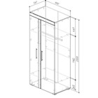 Шкаф 2-х дверный «Вена», 900×560×2000 мм, цвет кашемир серый / МДФ ясень шимо тёмный - Фото 4