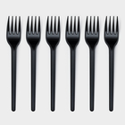 Вилки одноразовые Не ЗАБЫЛИ!, набор 6 шт., пластик, 15.5 см, столовая, чёрная - Фото 3