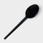 Ложка пластиковая одноразовая Не ЗАБЫЛИ!, 16.5 см, чёрная, набор 6 шт. - Фото 2