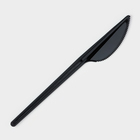 Нож пластиковый одноразовый «Стандарт», 16,5 см, цвет чёрный, набор 12 шт - фото 4614819