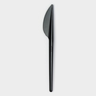 Нож пластиковый одноразовый «Стандарт», 16,5 см, цвет чёрный, набор 12 шт - фото 4614818