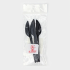 Нож пластиковый одноразовый «Стандарт», 16,5 см, цвет чёрный, набор 12 шт - фото 4614823