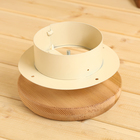 Вентиляционный клапан с юбкой (вент. канал D=100 мм) Канадский кедр основание металл - фото 24417206