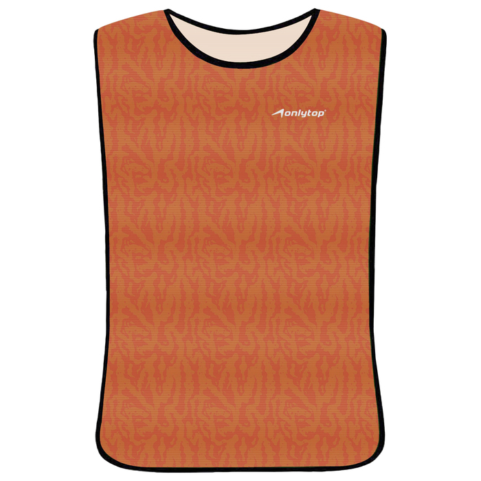 Манишка футбольная детская на резинке ONLYTOP Print, р. 36-40, цвет оранжевый - Фото 1