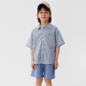 Костюм для мальчика (рубашка и шорты) KAFTAN, р.28 (86-92), синий