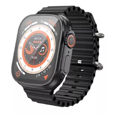 Смарт-часы Hoco Y12 Ultra, 1.96, 240х280, BT5.0, 320 мАч, поддержка вызова,Lightning,чёрные