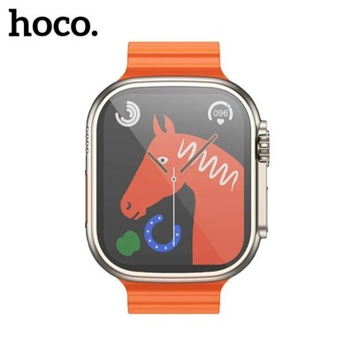Смарт-часы Hoco Y12 Ultra, 1.96, 240×280, Bluetooth 5.0, 320 мАч, поддержка вызова, Lightning, золотистые