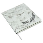 Дневник 1-11 класс "Мрамор серый", искусственная кожа, твердая обложка с тиснением, с ляссе, 48 листов - Фото 2