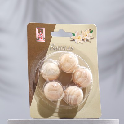 Набор деревянных аромашариков «Ваниль», 5 шт., Богатство Аромата