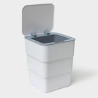 Ведро мусорное сенсорное SAVANNA, складное, 18 л, белое - Фото 5