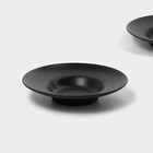 Набор тарелок фарфоровых для пасты Magistro Carbon, 21×21 см, 2 шт, цвет чёрный - Фото 3