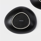Набор тарелок фарфоровых Magistro Carbon, 21×18,5 см, 2 шт, цвет чёрный - Фото 6