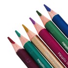 Карандаши 6шт 12цв Berlingo "SuperSoft. Metallic-Neon" трехгран,двусторонние,заточ,европод - фото 24503034