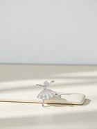 Брошь «Балерина» с бусинками, цвет белый в серебре - Фото 5